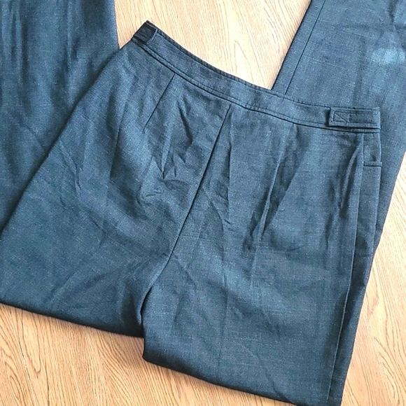 Bianca Nygard 75% Wool Blend Pleated Charcoal Gray Womens Dress Pants Sz 12 Tall - Picture 9 of 15